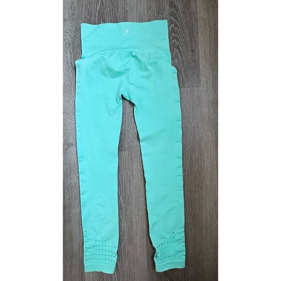 Gymshark|Energy Seamless Leggings|Neon/Highlighter|Mint Green|SZ S - Picture 4 of 7